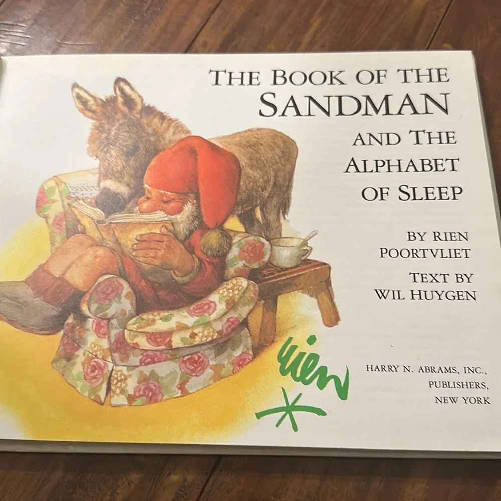 SIGNED Book of the Sandman Alphabet of Sleep Rien Poortvliet 1989 Hardcover